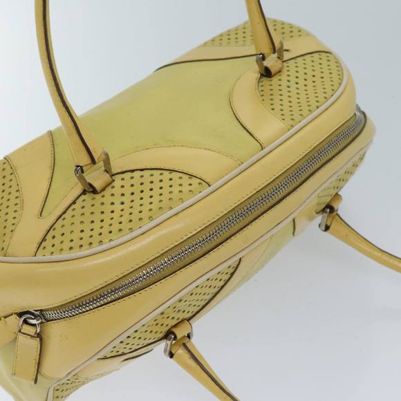 PRADA Hand Bag Leather Yellow Auth bs13198 - Picture 6 of 16